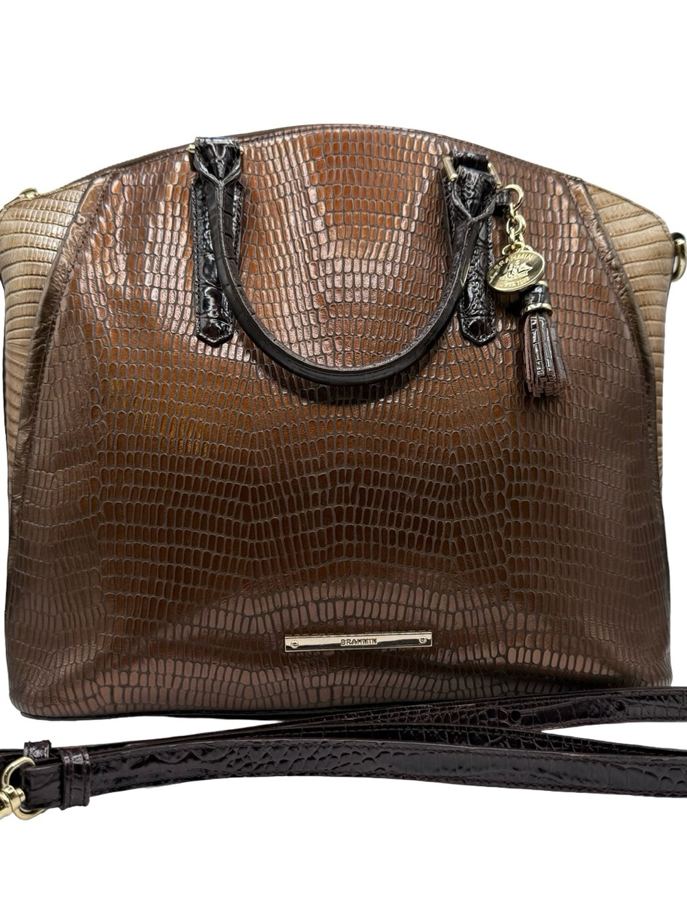 Brahmin Lg Duxbury in Bronze Rigatello